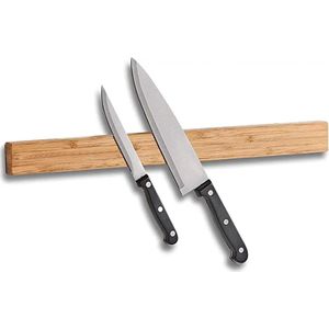 Zeller Magnetic Knife Holder Bamboo 45X4X2Cm Bruin