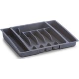 Bestekbak - Uitschuifbaar - Grijs - Kunststof - 6 tot 8 Compartimenten