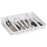 Bestekbak - Uitschuifbaar - Grijs - Kunststof - 6 tot 8 Compartimenten