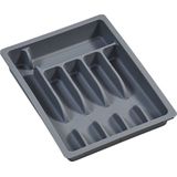Bestekbak - Uitschuifbaar - Grijs - Kunststof - 6 tot 8 Compartimenten