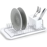 Zeller - Afdruiprek - Zwart - Gecoat Metaal met Kunststof Lekbak