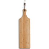 Bamboe houten snijplank/serveerplank met handvat 57 x 16 cm - Snijplanken - Serveerplanken van bamboehout