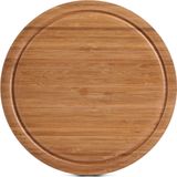 Zeller snijplank - met sap groef - hout - rond - 30 cm - serveerplank