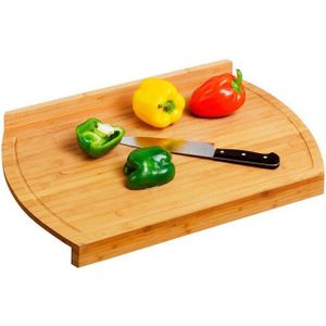 Zeller Snijplank - bamboe - met rand en sapgroef - 58 x 38 cm - hout