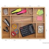 Zeller Present - B-04-2-DHout - Ladebak - Bamboe - 9-vaks, Duurzaam, Vochtbestendig