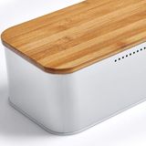Broodtrommel - Bamboehout/Metaal - Luchtdicht - Inclusief Snijplank