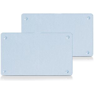 Zeller snijplanken - set 2x - met siliconen voetjes - glas - 25 x 15 cm - keuken - groente - fruit
