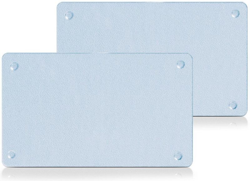 Zeller snijplanken - set 2x - met siliconen voetjes - glas - 25 x 15 cm - keuken - groente - fruit