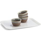 Zeller dienblad rechthoek wit kunststof