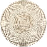 Zeller Placemat - 1x - rond - goudkleurig - met geponste gaatjes - Dia 41 cm