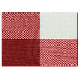 Zeller Placemats, geruit, 45 x 32 cm, van koraal, andere, blauw