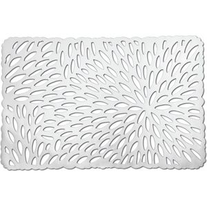 Zeller placemat - glanzend zilver - rechthoekig - 29 x 44 cm - onderleggers