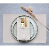 Zeller - Placemats - Creme - 45 x 30 cm - Slijtvast Imitatieleer