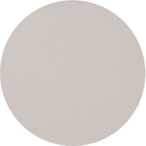 Zeller Tafel Placemats lederlook - taupe - rond - 38 cm - tafel dekken - onderleggers
