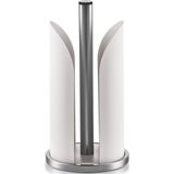 Zeller keukenrolhouder - rond - grijs - 15 x 31 cm - Keukenpapier houder