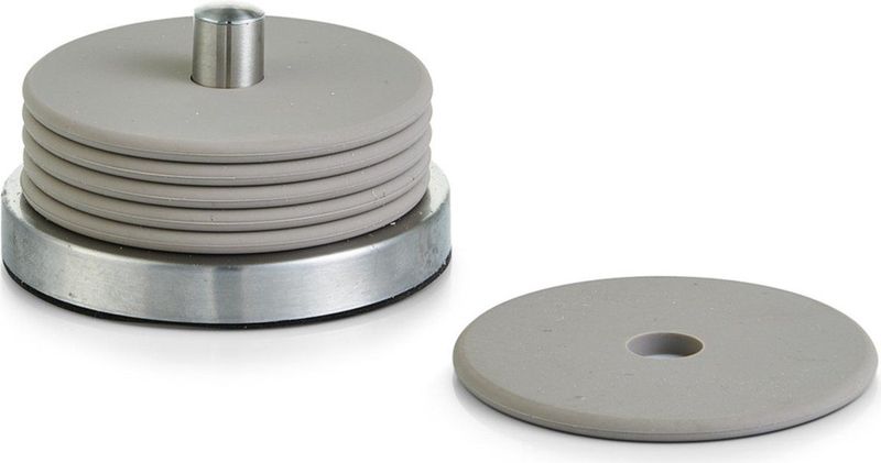 Zeller - Glazenonderzetters - Grijs - Siliconen - 10 cm - Set van 6