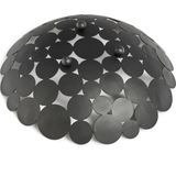 Zeller Fruitschaal Design - rond - zwart - metaal - 29 cm - fruitmand - groot formaat