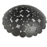 Zeller Fruitschaal Design - rond - zwart - metaal - 29 cm - fruitmand - groot formaat