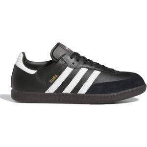 Adidas Low-top sneakers van samba-leer voor heren, zwart zwart, witte hardloopschoenen, 43,50 EU