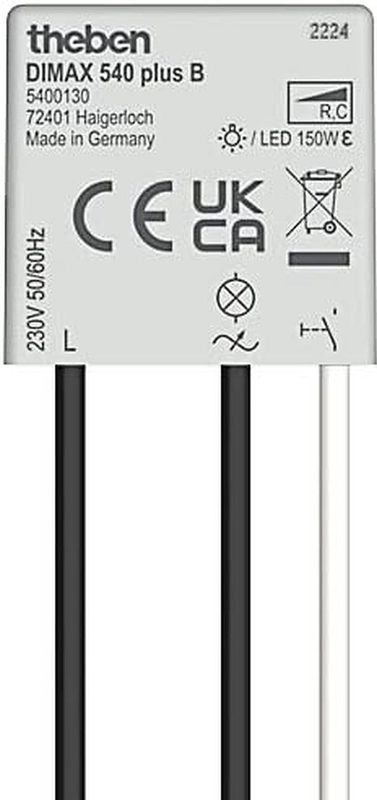 Theben - DIMAX 540 plus B - Inbouwdimmer - Compatibel met Dimbare LED's - Compact Ontwerp