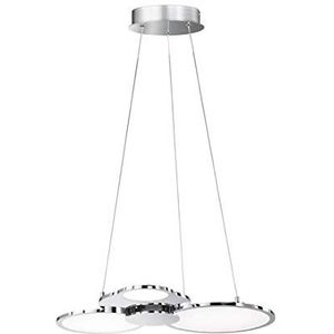Wofi - Hängelampe led Pendelleuchte Dimmer Wohnzimmer Hängeleuchte Chrom, alu, 1x led 32 Watt 2600 Lumen warmweiß, l 58 cm