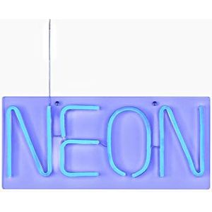 Wofi Wandlamp Neon, neonlicht, LED, 4,5 W, IP20, wit, blauw, inclusief lamp