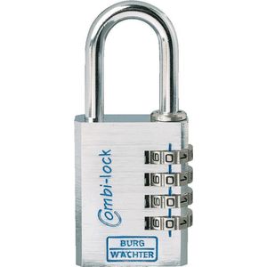 BURG-WÄCHTER Zahlenvorhangschloss Combi Lock 90 Chromo Schlosskörper-B.40 mm Aluminium 4 Zahlenrollen - 90 40 CHROMO SB