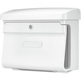 Burg-Wächter - Bremen 885 W - Brievenbus - Wit - Kunststof, DIN C4, 2 Sleutels, Met Krantenvak