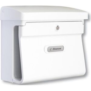 Burg-Wächter - Bremen 885 W - Brievenbus - Wit - Kunststof, DIN C4, 2 Sleutels, Met Krantenvak