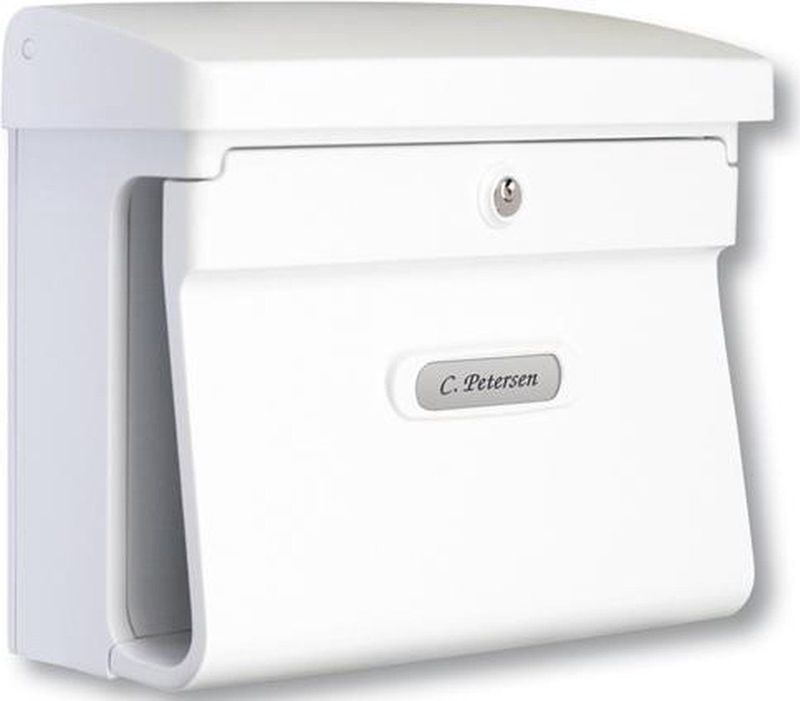 Burg-Wächter - Bremen 885 W - Brievenbus - Wit - Kunststof, DIN C4, 2 Sleutels, Met Krantenvak