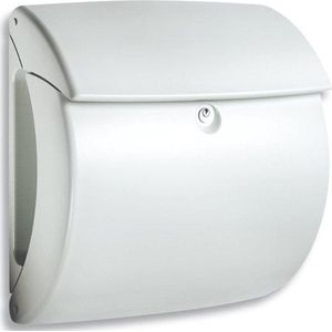 Burg-Wächter Plastic Brievenbus, A4 Inworpformaat, EU-Norm EN 13724, Kiel 886 W, Wit
