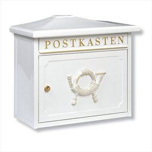 Burg-Wächter - Sylt 1883 W - Brievenbus - Wit - Verzinkt Staal, A4-Inworpformaat, Comfort-Diepte