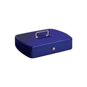 BurG-WÄCHTER Office 2307 geldcassette met inzetstuk van hard zilver en pinslot van messing blauw