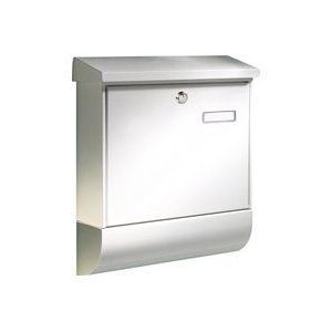 BURG-WÄCHTER Brievenbus met krantenrol en naamplaatje, Gegalvaniseerd staal, Gleufformaat DIN C4, Incl. 2 sleutels, Set Vario W, Wit (zoals RAL 9016)