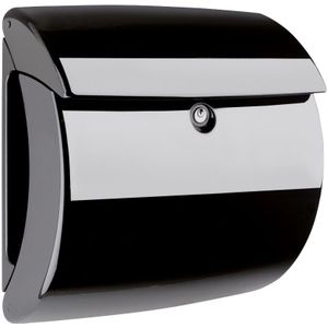 Burg-Wächter - Piano 886 S - Brievenbus - Zwart - Inworpformaat A4, Hoogwaardig Kunststof, EU-norm EN 13724