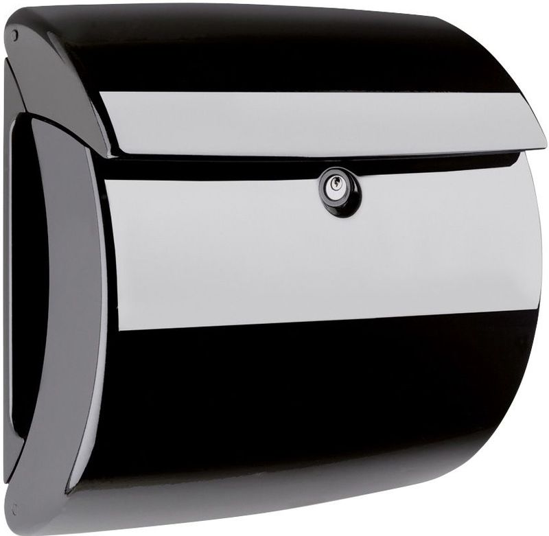 Burg-Wächter - Piano 886 S - Brievenbus - Zwart - Inworpformaat A4, Hoogwaardig Kunststof, EU-norm EN 13724