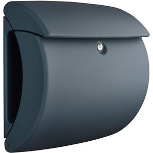 Burg-Wächter - Pearl - Wandbrievenbus - Antracietgrijs - Kunststof met Krantenvak