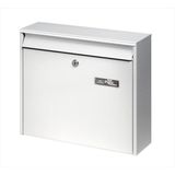 Burg-Wächter - mail 5877 W - Brievenbus - Wit - Verzinkt Staal, A4 Inwerpformaat, Inclusief 2 Sleutels