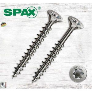 SPAX Universele schroef, 3,0 x 45 mm, 1000 stuks, kruiskop Z1, verzonken kop, volledige schroefdraad, 4CUT, WIROX A3J, 1081010300455