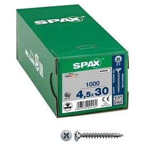 Spax A2J 1081010350123 4CUT universele schroef kruiskopschroef verzonken kop volledige schroefdraad verzinkt 1081010450305