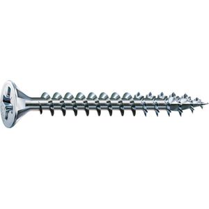 SPAX Universele schroef, 5,0 x 40 mm, 500 stuks, kruiskop Z2, verzonken kop, volledige schroefdraad, 4CUT, WIROX A3J, 1081010500405