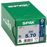 Spax - Multi-Kop Schroeven - Universeel - WIROX-Opppervlak - 200 Stuks