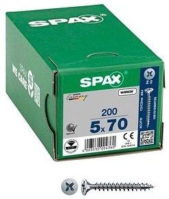 Spax - Multi-Kop Schroeven - Universeel - WIROX-Opppervlak - 200 Stuks