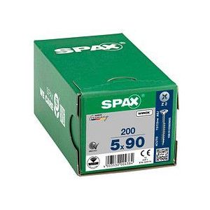 SPAX - Universele Schroeven - 200 Stuks - Kruiskop Z2 - WIROX Oppervlak