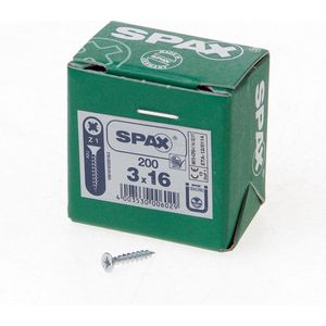 Spax Spaanplaatschroef Verzinkt PK 3.0 x 16 (200) - 200 stuks