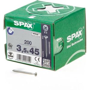 Spax Spaanplaatschroef Verzinkt PK 3.5 x 45 - 200 stuks