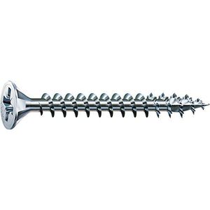 Spax Spaanplaatschroef platverzonken kop verzinkt pozidriv 4.5x80mm (per 100 stuks)