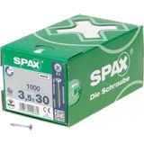 SPAX - Universele Schroef - 3,5 x 30 mm - 1000 Stuks - Kruiskop Z2 - Verzonken Kop