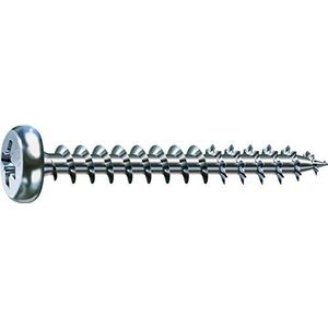 SPAX Universele schroef, 3,0 x 16 mm, 1000 stuks, kruiskop Z1, halfronde kop, volledige schroefdraad, 4CUT, WIROX A3J, 0231010300165
