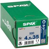 SPAX - Universele Schroef - WIROX A3J - 4,5 x 35 mm - 500 Stuks - Kruiskop Z2 - Volledige Schroefdraad